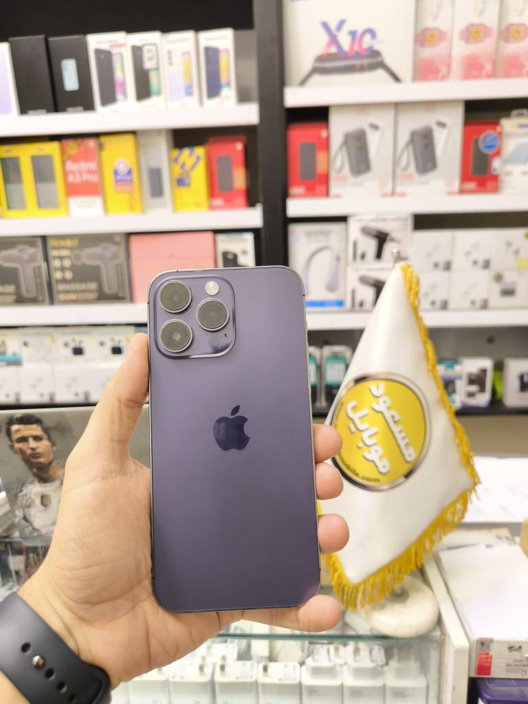 کارکرده تمیز و سالم آیفون iPhone 14 Pro MAX با رجیستری – 256 گیگ – دو سیم ZAA – باتری 75 (فابریک)